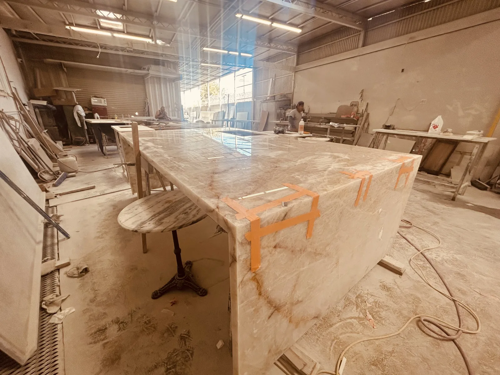 Custom Quartzite Countertop with Backlighting – Luxury Kitchen, Los Angeles CA