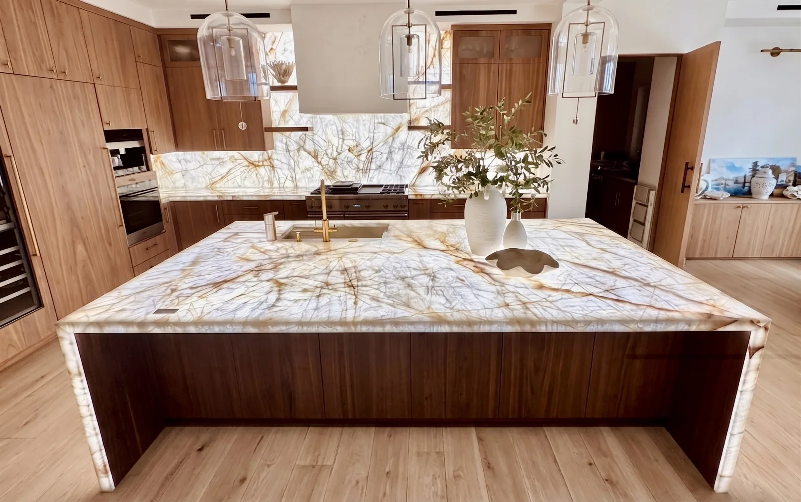 Custom Quartzite Kitchen Design – Stone Fabrication, Los Angeles CA