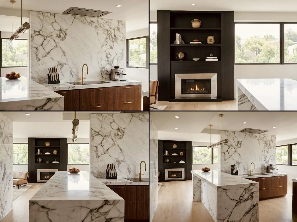 Custom Stone Kitchen – Hidden Hills Luxury Residence, Calabasas CA