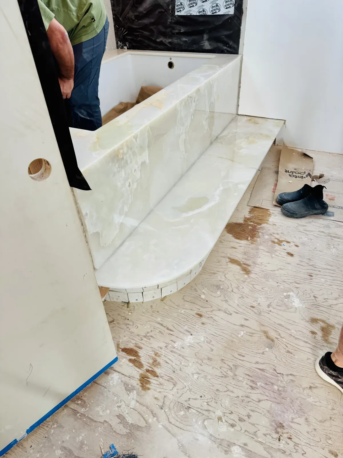 Custom Onyx Vanity – Green Onyx Stone Design, Los Angeles CA
