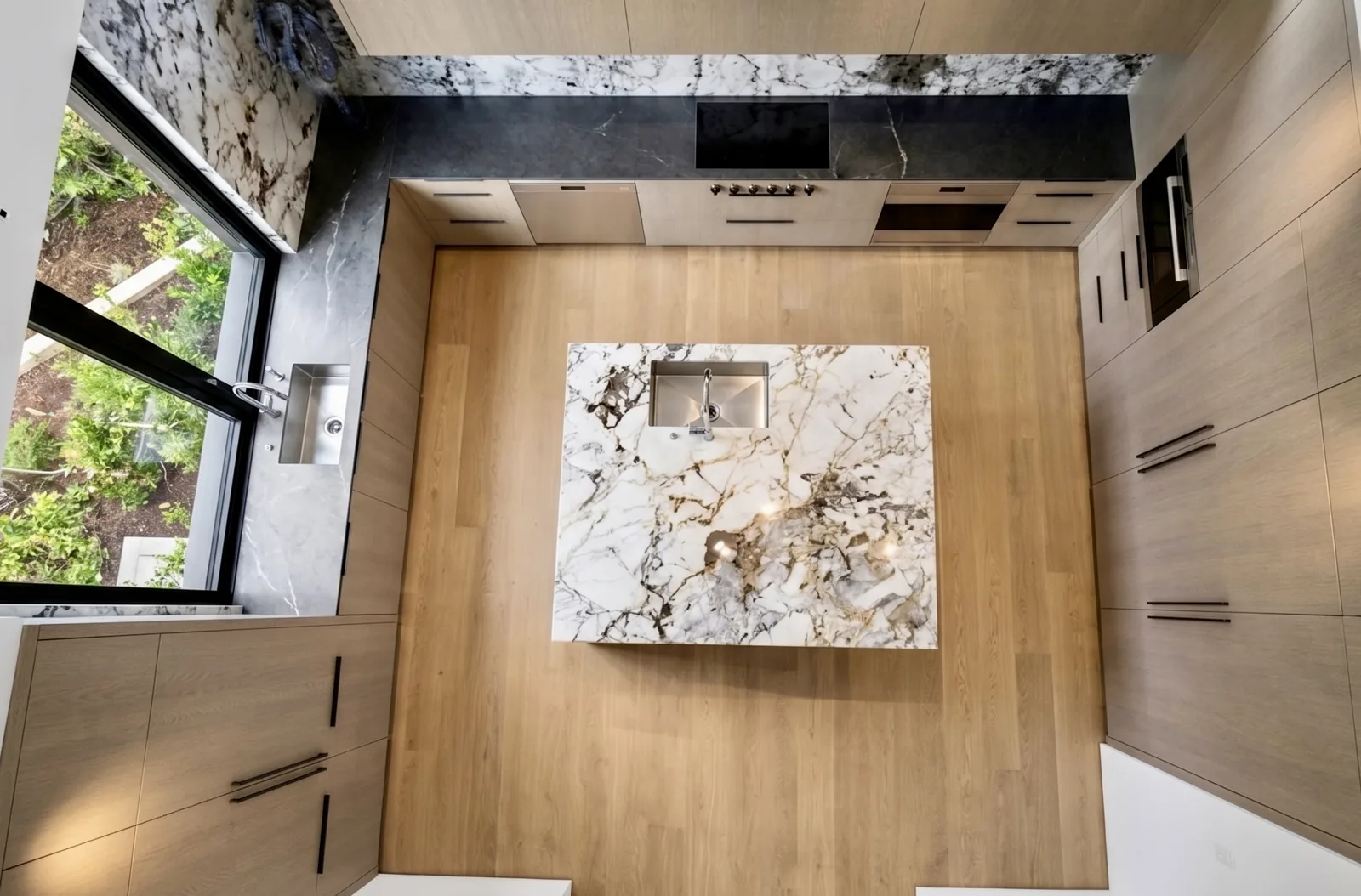 Premium Stone Kitchen Island – Marvista Residence, Los Angeles CA