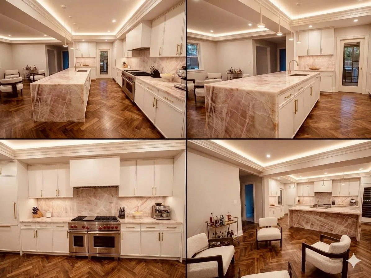 Custom Stone Fireplace Surround – Santa Monica, Los Angeles CA