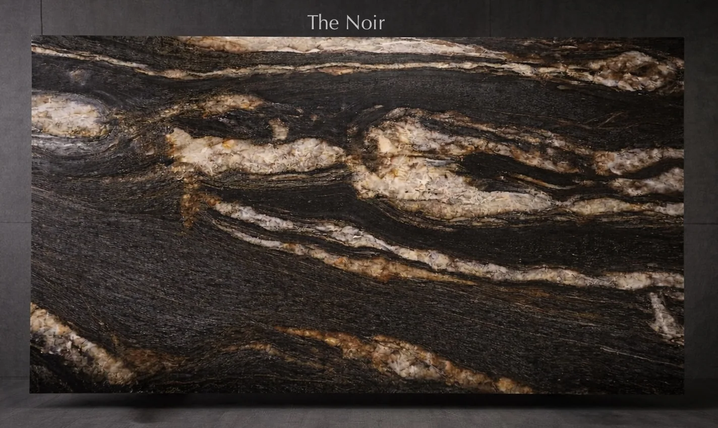 The Noir – Custom Black Stone Kitchen, Luxury Residential Los Angeles