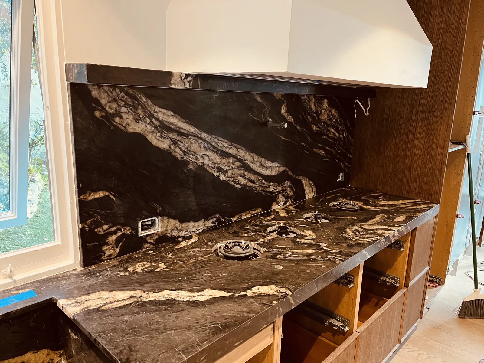 Precision Dark Stone Installation – The Noir Residence, Los Angeles