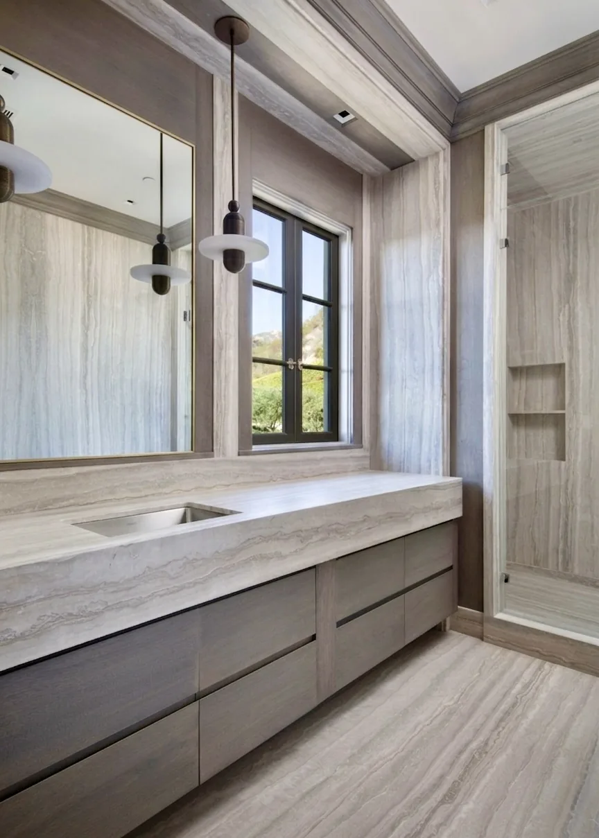 Precision Marble Installation – The Riviera, West Coast Custom Stonework LA